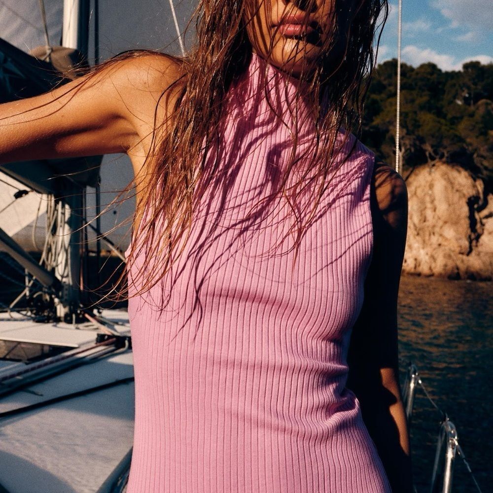 Zara blogger favorite ribbed balloon dress NWT - Picture 4 of 7